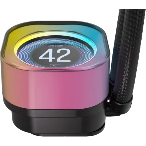 Corsair iCUE Link H100i LCD RGB 240mm AIO Liquid CPU Cooler With Display & iCUE LINK System Hub — image 3 of 6