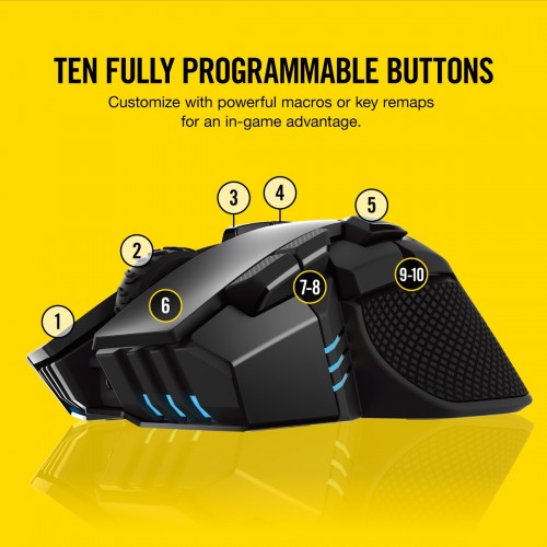 Corsair Ironclaw Wireless Bluetooth USB Gaming Mouse Black — image 2 of 4