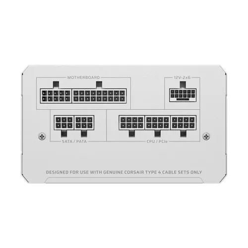 Corsair RM750e 750W 80 Plus Gold Fully Modular ATX 3.1 and PCIe 5.1 Power Supply White — image 5 of 6