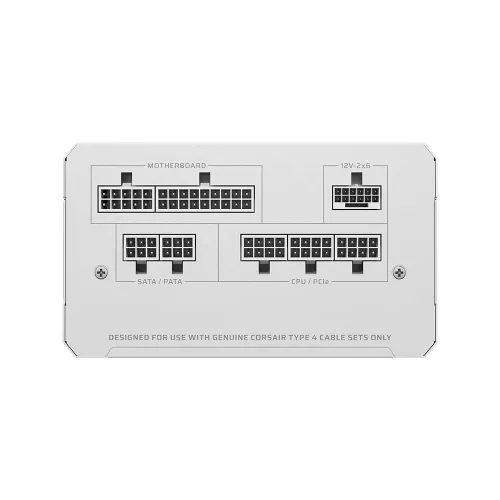 Corsair RMe Series RM850e 850W 80 Plus Gold Fully Modular ATX Power Supply White (UK) — image 4 of 6