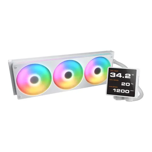 Cougar Poseidon Vistek Pro ARGB 360mm AIO Liquid CPU Cooler White — image 2 of 3