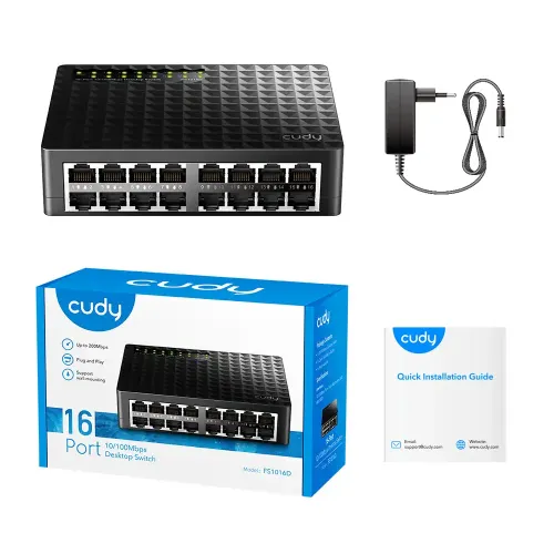 Cudy FS1016D 16-Port 10/100Mbps Desktop Switch — image 3 of 3