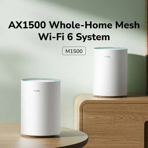 Cudy M1500 AX1500 Dual Band Wi-Fi 6 Mesh Router (1 Pack) — image 2 of 2