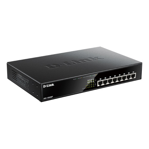 D-Link DGS-1008MP 8 port 10/100/1000 Giga Unmanaged PoE Desktop Switch — image 3 of 3