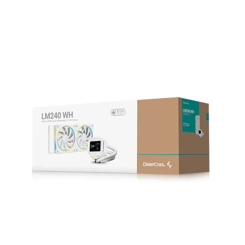 DeepCool LM240 WH 240mm ARGB Liquid CPU Cooler With Display — image 4 of 4