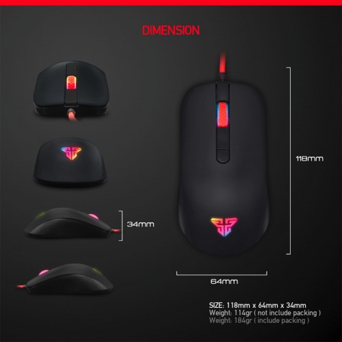 Fantech G10 Rhasta USB Gaming Mouse Black — image 3 of 4