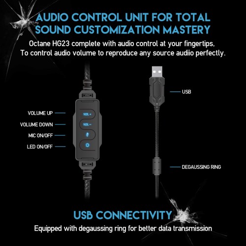 Fantech HG21 Hexagon USB 7:1 Gaming Headphone Black — image 4 of 4