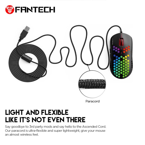 Fantech Hive UX2 6 Buttons 7 Mode USB RGB Gaming Mouse Black — image 3 of 4