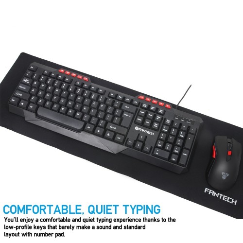 Fantech K210 Silent Multimedia USB Office Use Keyboard Black — image 2 of 4