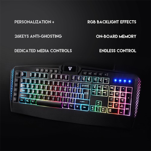 Fantech K513 Booster Membrane RGB USB Gaming Keyboard Black — image 2 of 4
