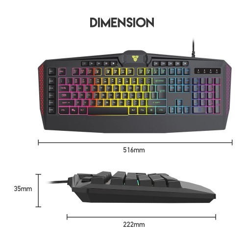 Fantech K513 Booster Membrane RGB USB Gaming Keyboard Black — image 4 of 4