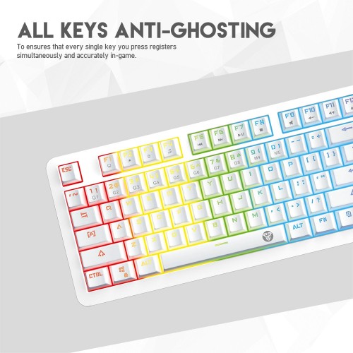 Fantech MK852 Max Core Space Edition Mechanical USB Gaming Keyboard White ( With 2 Port USB Hub) — image 2 of 4