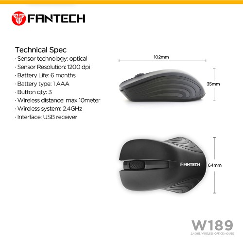 Fantech W189 Wireless Mouse — image 4 of 4