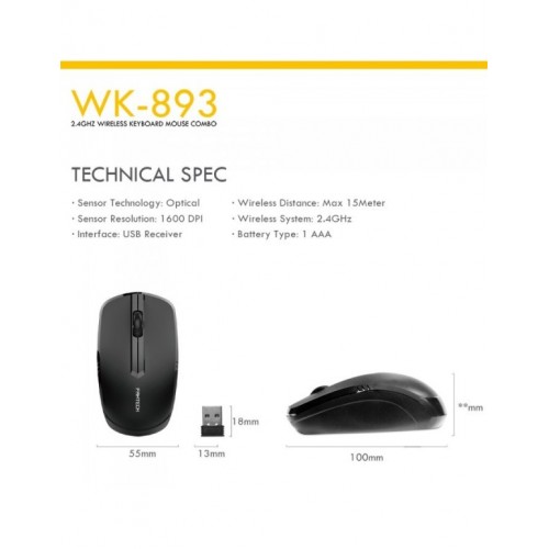 Fantech WK-893 Wireless Keyboard Mouse Combo — image 5 of 5