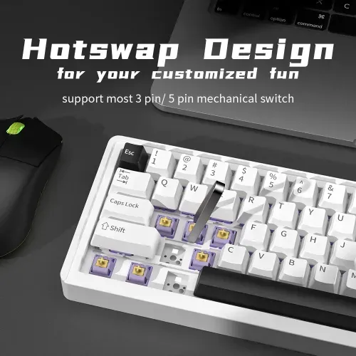 Furycube E68 Pro Hot Swappable Tri-Mode Wireless Mechanical Keyboard — image 4 of 4