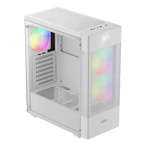 Gamdias AURA GC5 ELITE WH ARGB ATX Mid-Tower Gaming Casing With Digital Display — image 2 of 6