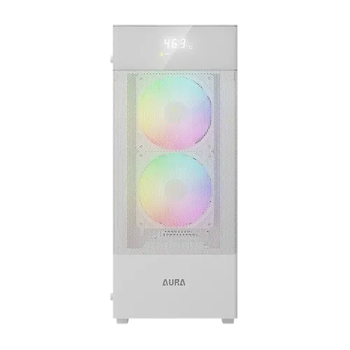 Gamdias AURA GC5 ELITE WH ARGB ATX Mid-Tower Gaming Casing With Digital Display — image 3 of 6
