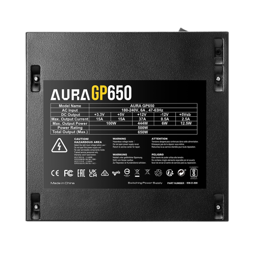 Gamdias AURA GP650 650W Power Supply — image 4 of 4