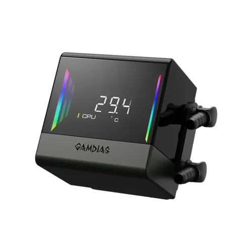 Gamdias CHIONE E4-240 V2 240mm ARGB AIO Liquid CPU Cooler With Display — image 2 of 6