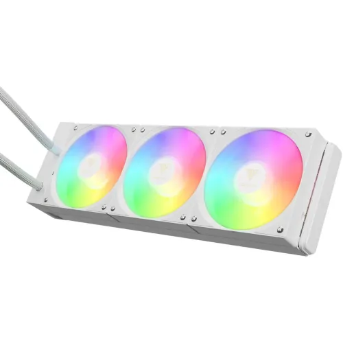 Gamdias CHIONE E4-360 V2 WH 360mm ARGB AIO Liquid CPU Cooler With Display — image 3 of 6