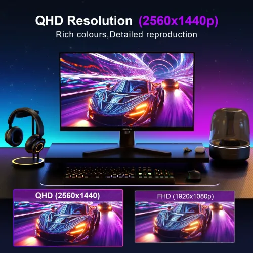 GEESUU BlazeWheel MG270L2Q 27" 200Hz 2K QHD IPS Gaming Monitor — image 3 of 6