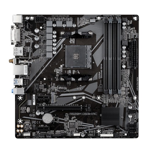 GIGABYTE A520M DS3H AC Ultra Durable AM4 Micro-ATX Motherboard — image 2 of 4