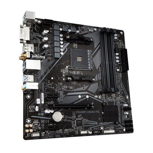 GIGABYTE A520M DS3H AC Ultra Durable AM4 Micro-ATX Motherboard — image 3 of 4