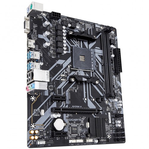 GIGABYTE B450M H AMD AM4 Micro-ATX Motherboard — image 2 of 4