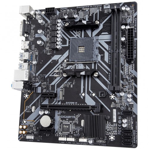GIGABYTE B450M H AMD AM4 Micro-ATX Motherboard — image 3 of 4