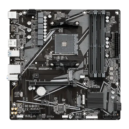 Gigabyte B550M K AMD AM4 Micro ATX Motherboard — image 2 of 5