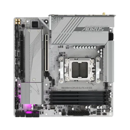GIGABYTE B650M AORUS ELITE AX ICE DDR5 AMD AM5 mATX Motherboard — image 2 of 6