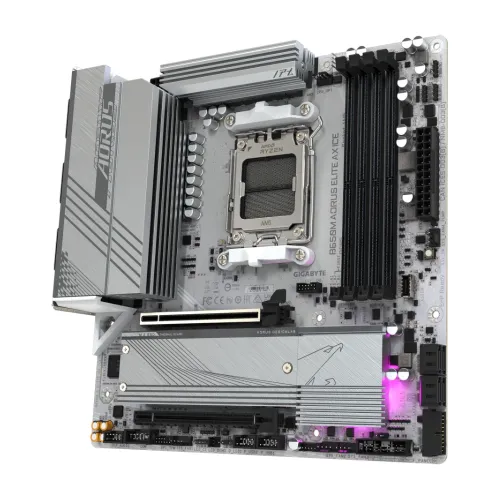 GIGABYTE B650M AORUS ELITE AX ICE DDR5 AMD AM5 mATX Motherboard — image 5 of 6