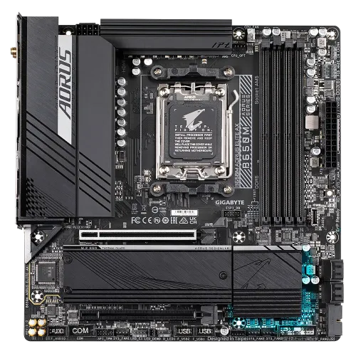 GIGABYTE B650M AORUS ELITE AX DDR5 AMD AM5 Micro-ATX Motherboard — image 2 of 6