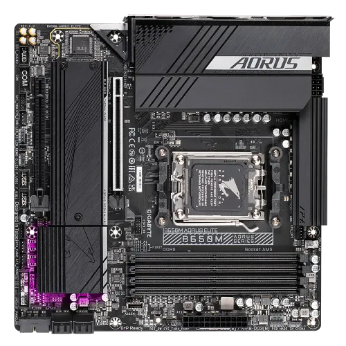 GIGABYTE B650M AORUS ELITE DDR5 AMD AM5 Micro-ATX Motherboard — image 3 of 6