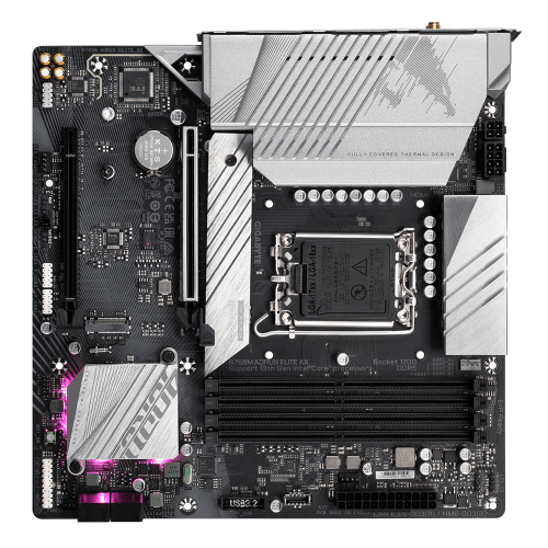 GIGABYTE B760M AORUS ELITE AX DDR5 mATX Motherboard — image 3 of 4