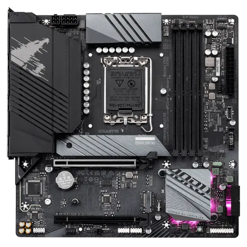 GIGABYTE B760M AORUS ELITE DDR5 mATX Motherboard — image 2 of 4