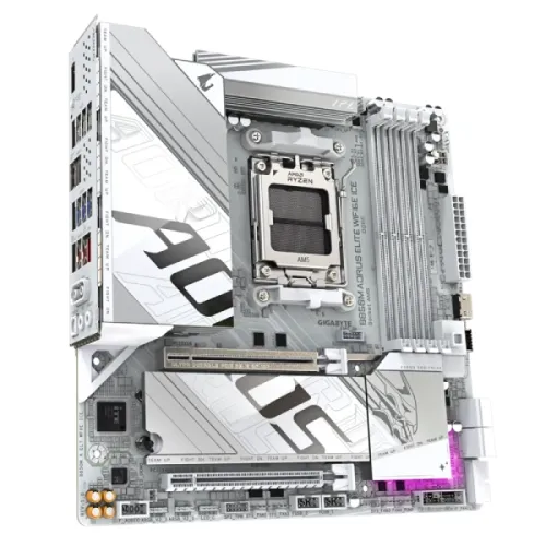 GIGABYTE B850M AORUS ELITE WIFI6E ICE AMD AM5 DDR5 Micro ATX Motherboard — image 3 of 5