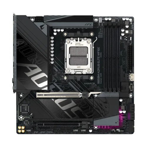 GIGABYTE B850M AORUS ELITE WIFI6E AMD AM5 DDR5 mATX Motherboard — image 2 of 5