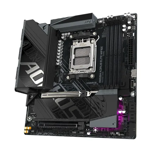 GIGABYTE B850M AORUS ELITE WIFI6E AMD AM5 DDR5 mATX Motherboard — image 4 of 5