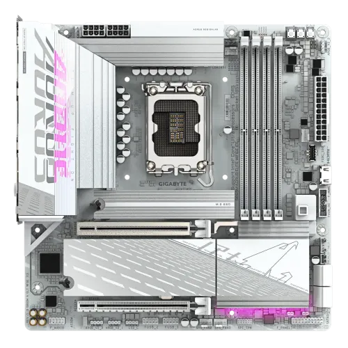 GIGABYTE B860M AORUS ELITE WIFI6E ICE LGA1851 Micro ATX Motherboard — image 2 of 5