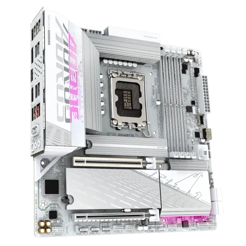GIGABYTE B860M AORUS ELITE WIFI6E ICE LGA1851 Micro ATX Motherboard — image 3 of 5
