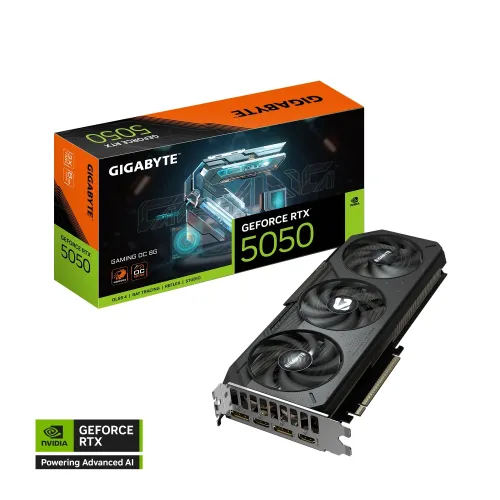 GIGABYTE GeForce RTX 5050 GAMING OC 8GB GDDR6 Graphics Card