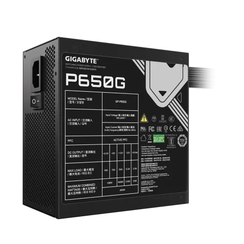 Gigabyte GP-P650G 650W 80 Plus Gold ATX Power Supply — image 5 of 5