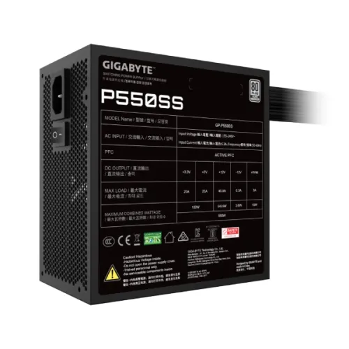 Gigabyte P550SS 550W 80 Plus Silver ATX Power Supply — image 4 of 4