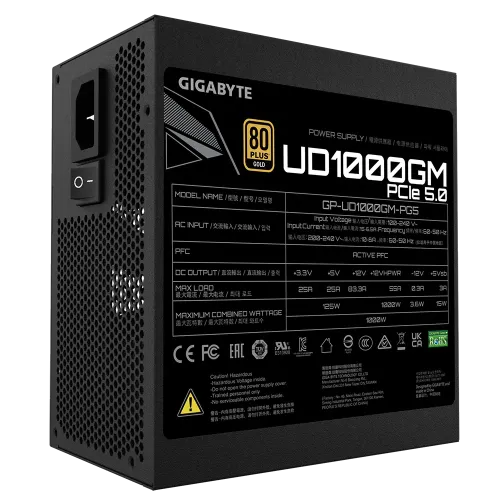 GIGABYTE UD1000GM PG5 1000W 80+ Gold Full Modular Power Supply — image 5 of 6