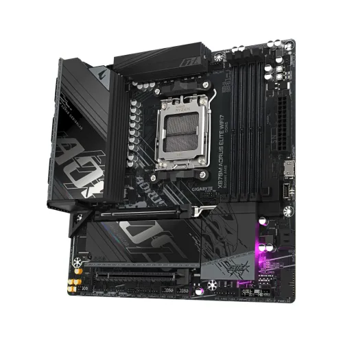 GIGABYTE X870M AORUS ELITE WIFI7 DDR5 AM5 mATX Motherboard — image 4 of 5
