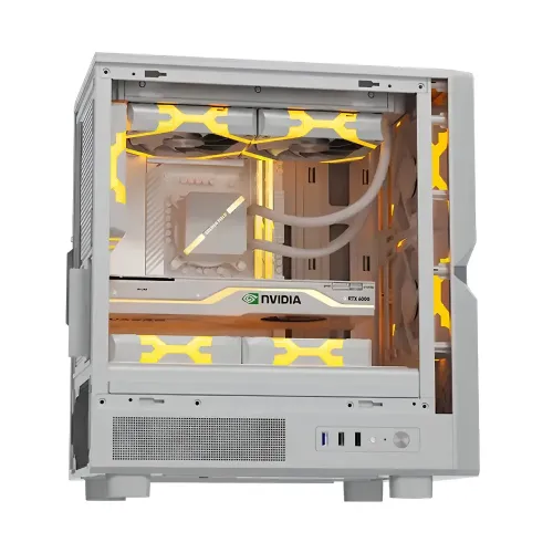 Golden Field H01 M-ATX Mini Tower Gaming Casing White — image 5 of 5