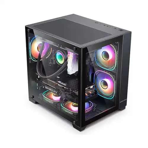 Golden Field Seaview M360 Black Mini Tower Micro-ATX Gaming Case — image 2 of 4