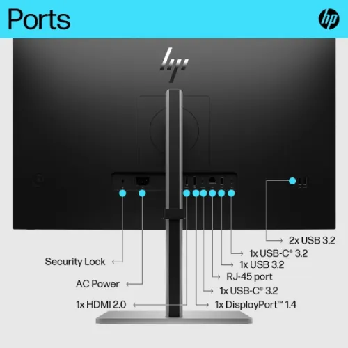 HP E27K G5 27" 4K UHD IPS Type-C Monitor — image 6 of 6