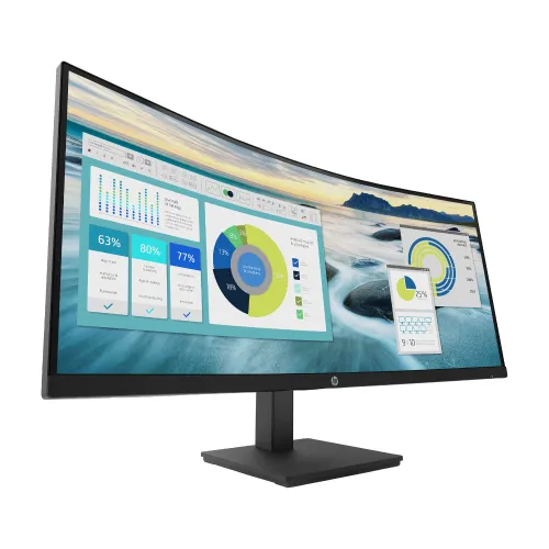 HP P34hc G4 34" WQHD Type-C Curved Monitor — image 2 of 6